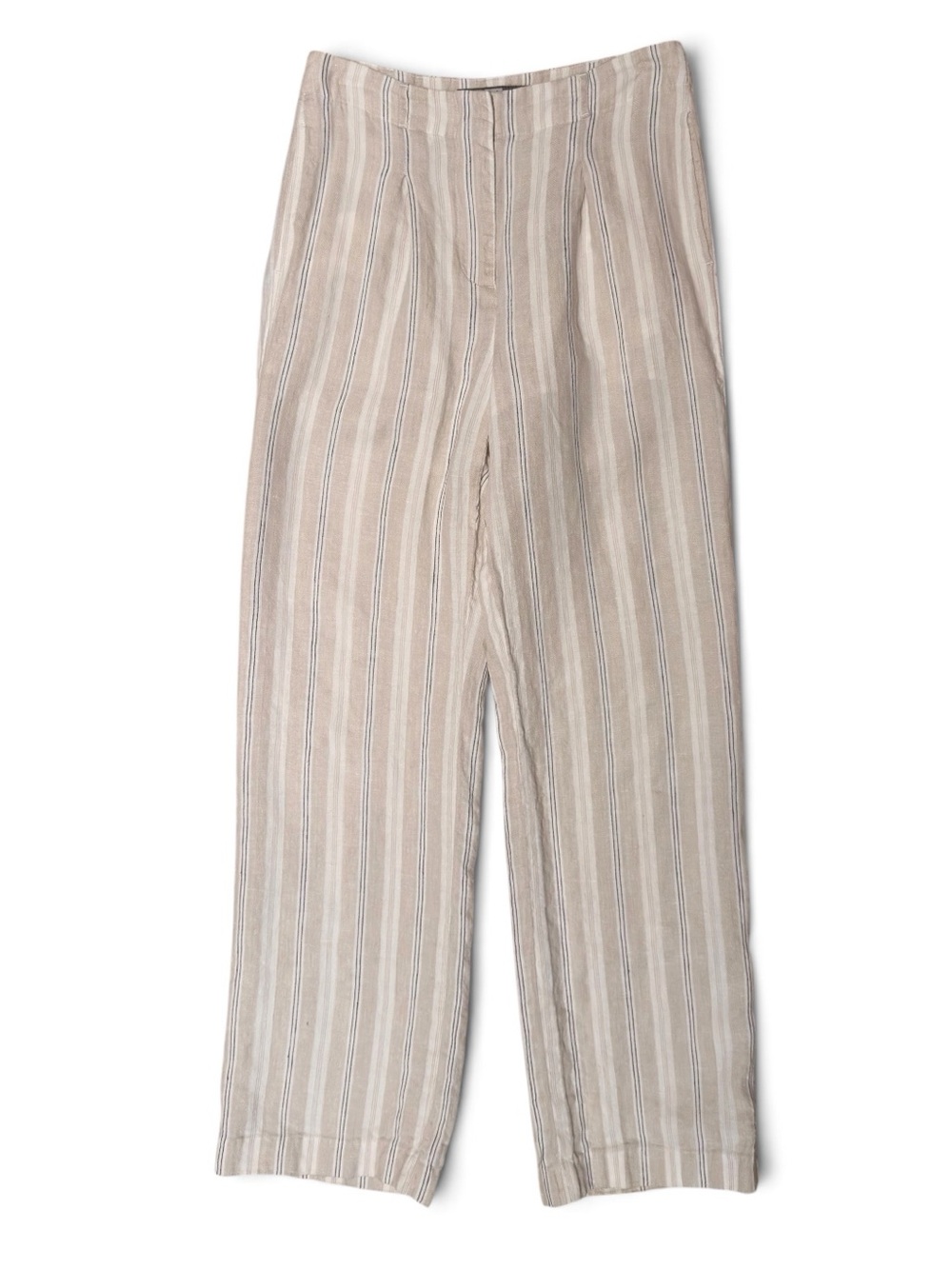 Tristan 100% Linen Striped Wide Leg Pants Size 2 XS
